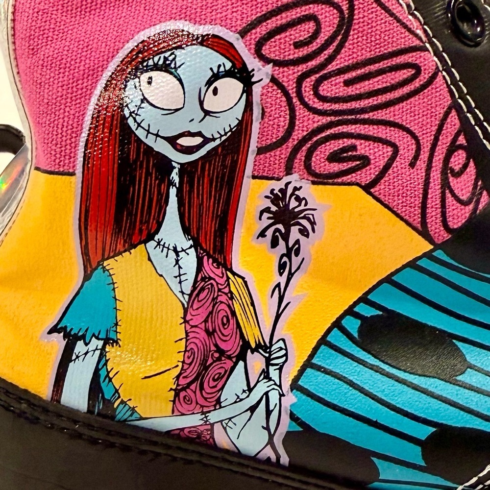 New The Nightmare Before Christmas Sneakers Womens 8.5 High Tops Jack and Sally - Picture 5 of 8